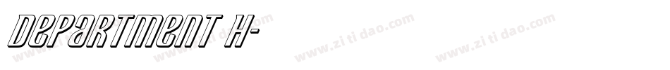 Department H字体转换